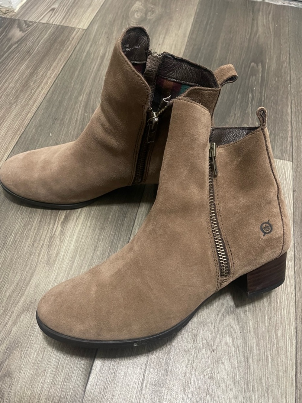 Born taupe Landa Suede Ankle Boots
